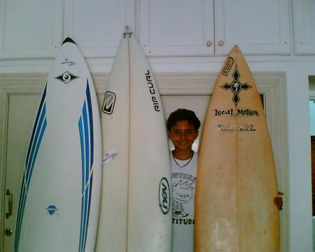 moi avec mé planches